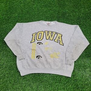 Vintage 80s Iowa Hawkeyes Sweatshirt Womens XL 23x23 Boxy